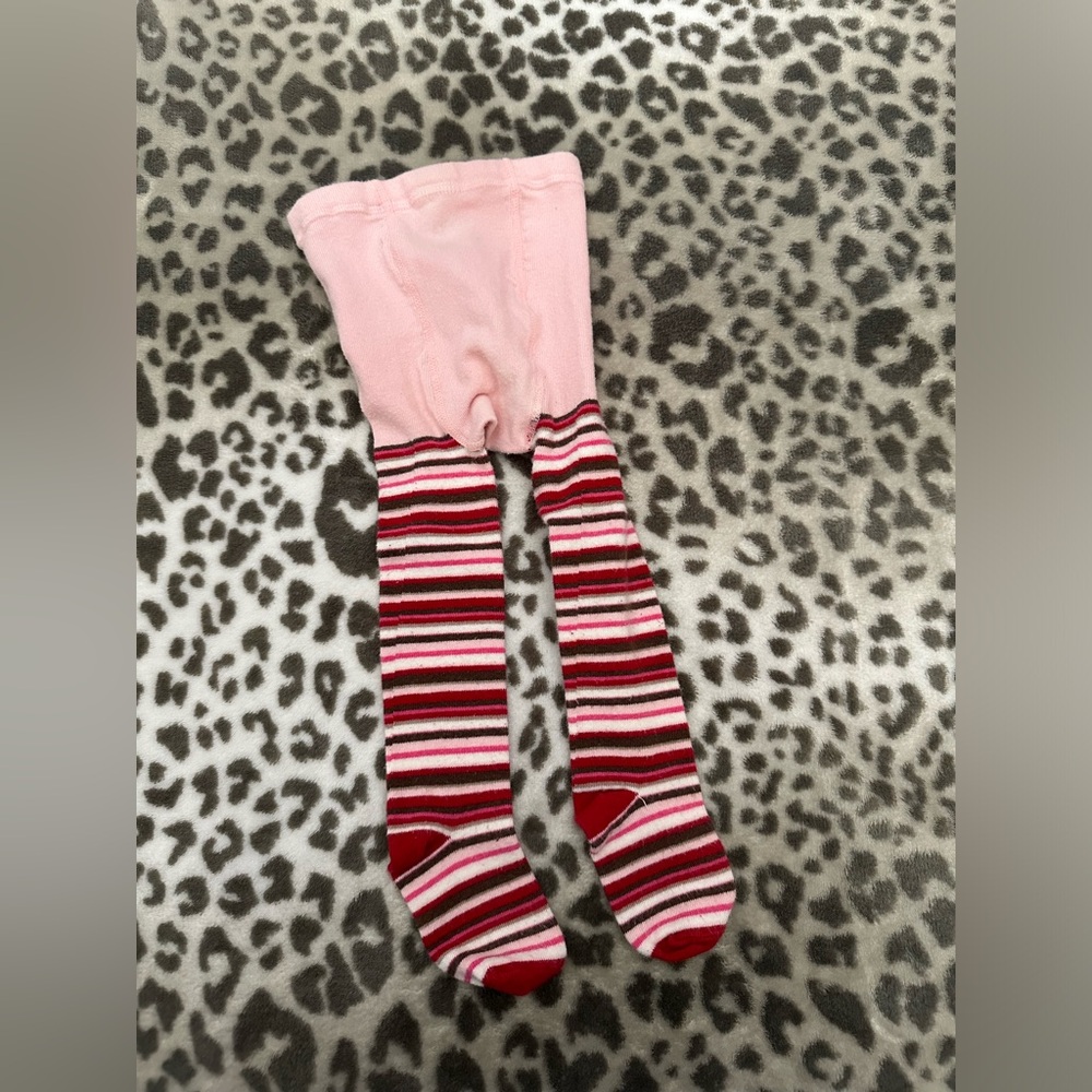 Old Navy Knit Tights Bundle Stripes Polka Dots in Brown Pink Size 12-24 months - Picture 12 of 17